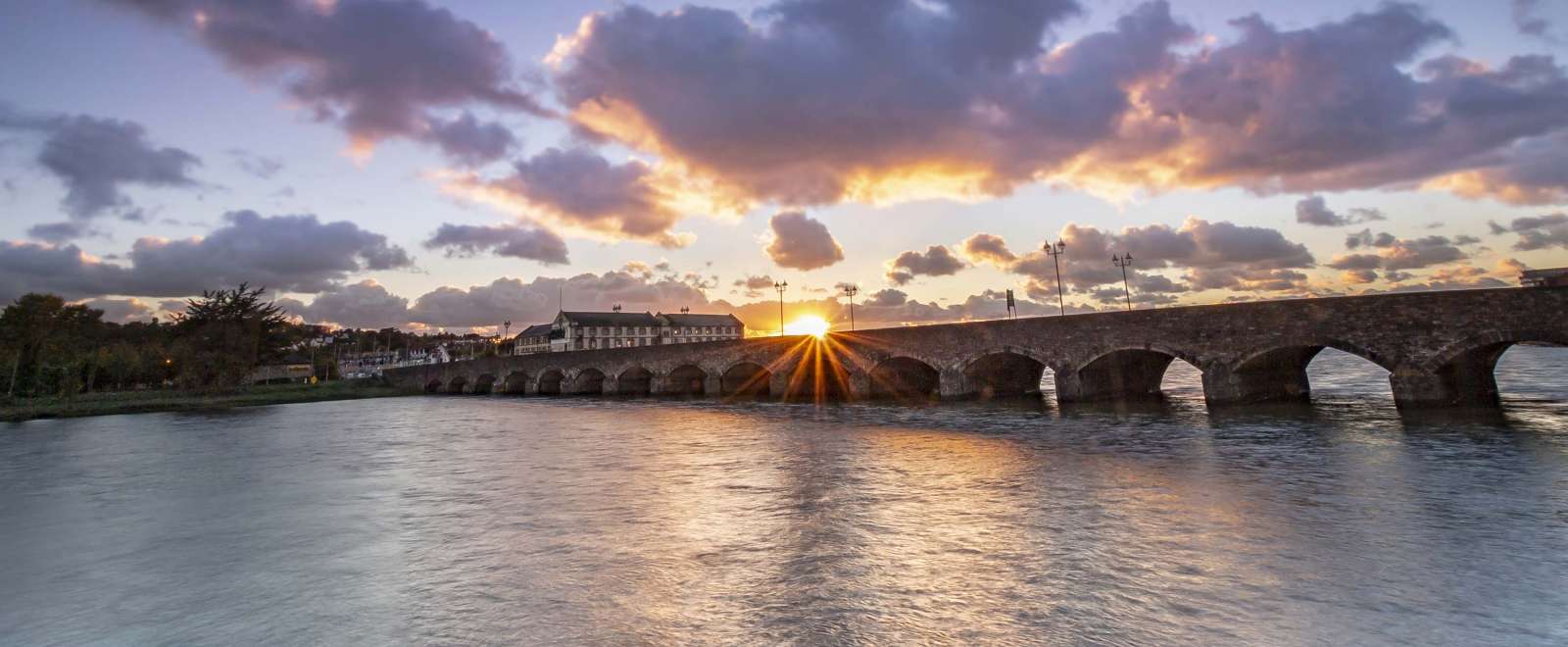 Sunset Over River Taw in Barnstaple North Devon