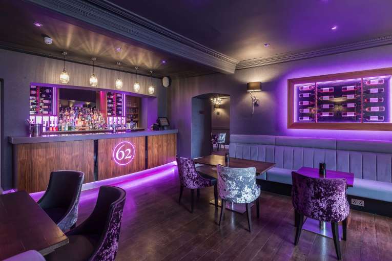 Royal and Fortescue Hotel Bar 62 Lounge Seating Area